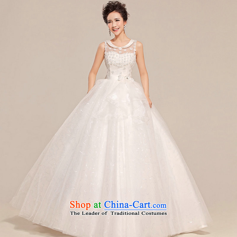 Naoji a 2014 new stylish wedding dresses to align the Korean word bride shoulder graphics thin retro lace shoulders xs8811 White XL, yet a , , , shopping on the Internet
