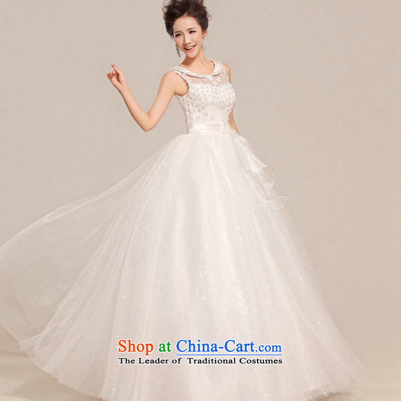 Naoji a 2014 new stylish wedding dresses to align the Korean word bride shoulder graphics thin retro lace shoulders xs8811 White XL, yet a , , , shopping on the Internet