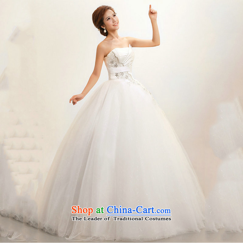 Yet, a new paragraph marriages Korean anointed Sau San chest wedding dresses and stylish straps to align XS1401) White XXL, naoji a , , , shopping on the Internet