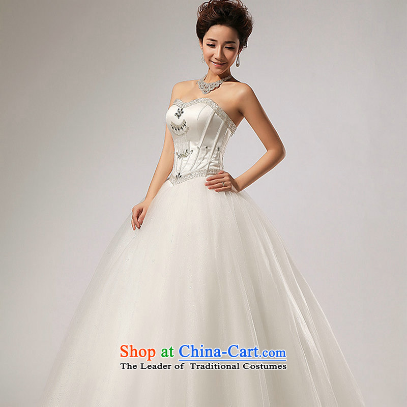Yet, a new paragraph wedding Korean alignment with chest wedding dress bride bon bon skirt wedding xs1309 white XXL, naoji a , , , shopping on the Internet