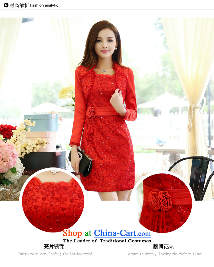 The 2014 autumn-hee new bride red petticoat marriage lace red petticoat bride back to door long-sleeved dresses red bows red L picture, prices, brand platters! The elections are supplied in the national character of distribution, so action, buy now enjoy more preferential! As soon as possible.