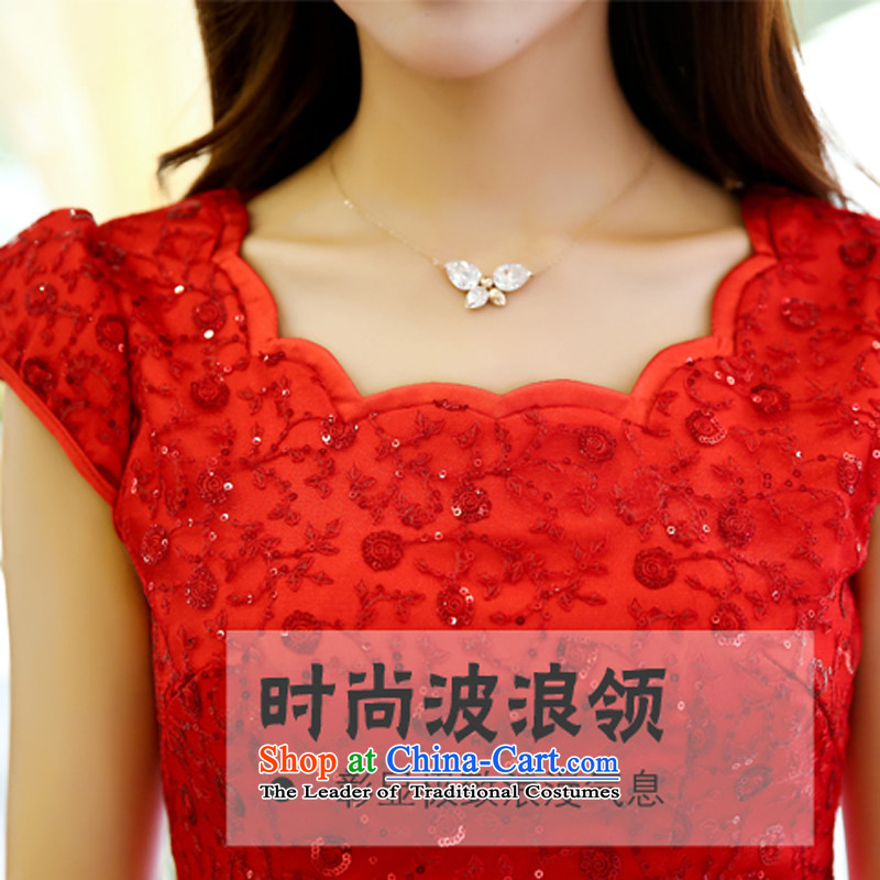 The 2014 autumn-hee new bride red petticoat marriage lace red petticoat bride back to door long-sleeved dresses red bows red , L, M, Hee-shopping on the Internet has been pressed.