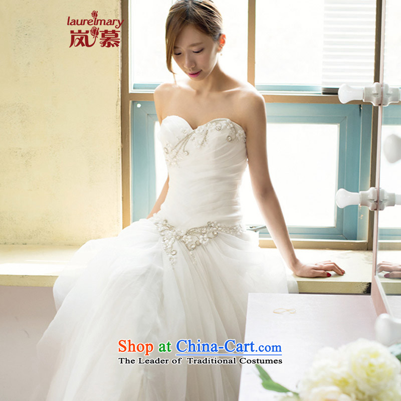 The sponsors of the 2014 New LAURELMARY, Korean fashion and chest manually Stitch pearl creases Foutune of small to align A swing bon bon skirt wedding ivory Custom Size (please contact Customer Service), included the , , , shopping on the Internet