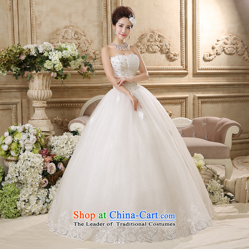 7 Color 7 tone Korean new products by 2015 princess large graphics thin-Sau San wiping the chest to wedding H042  XXL, White 7 color 7 Tone , , , shopping on the Internet
