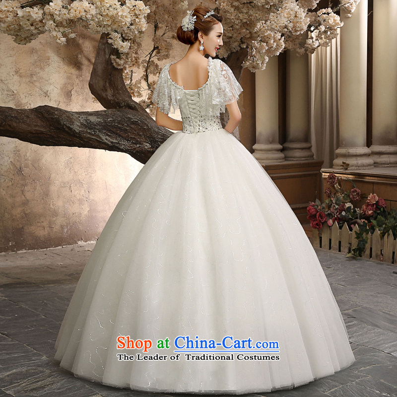 Talk to Her Wedding Dress 2015 new strap to align a Field package shoulder collar height waist version of large Korean brides thick wedding gown code can be tailored white tailored, whisper to Madame shopping on the Internet has been pressed.