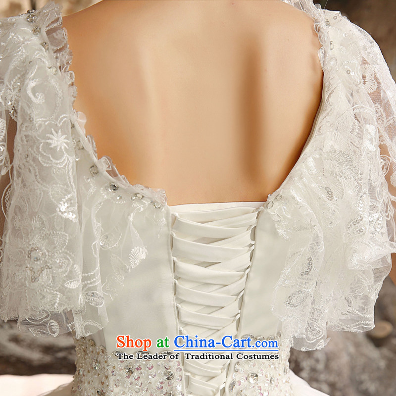 Talk to Her Wedding Dress 2015 new strap to align a Field package shoulder collar height waist version of large Korean brides thick wedding gown code can be tailored white tailored, whisper to Madame shopping on the Internet has been pressed.