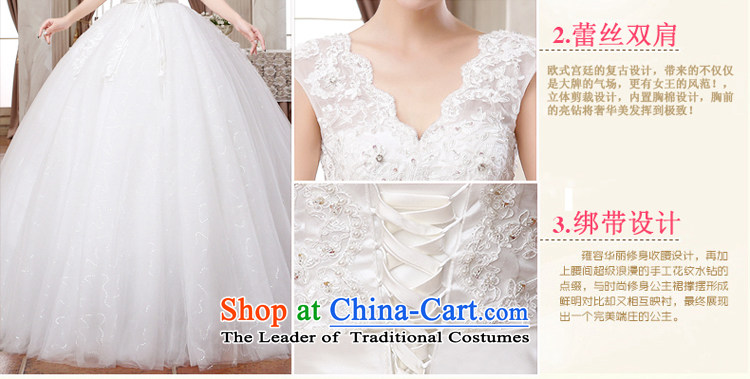Talk to Her Wedding Dress 2015 new V-neck in a field for larger shoulder package bride to bind with Korea align version stylish wedding white picture, prices, S brand platters! The elections are supplied in the national character of distribution, so action, buy now enjoy more preferential! As soon as possible.