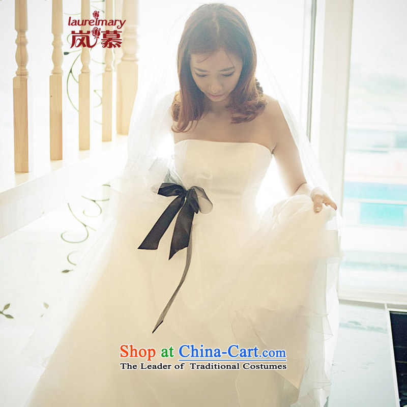 The sponsors of the 2015 New LAURELMARY, Korean lovely anointed chest Bow Tie Foutune of video thin gauze crimping A swing skirt to align the tail wedding pure white XL(B=95/W=79), included the , , , shopping on the Internet