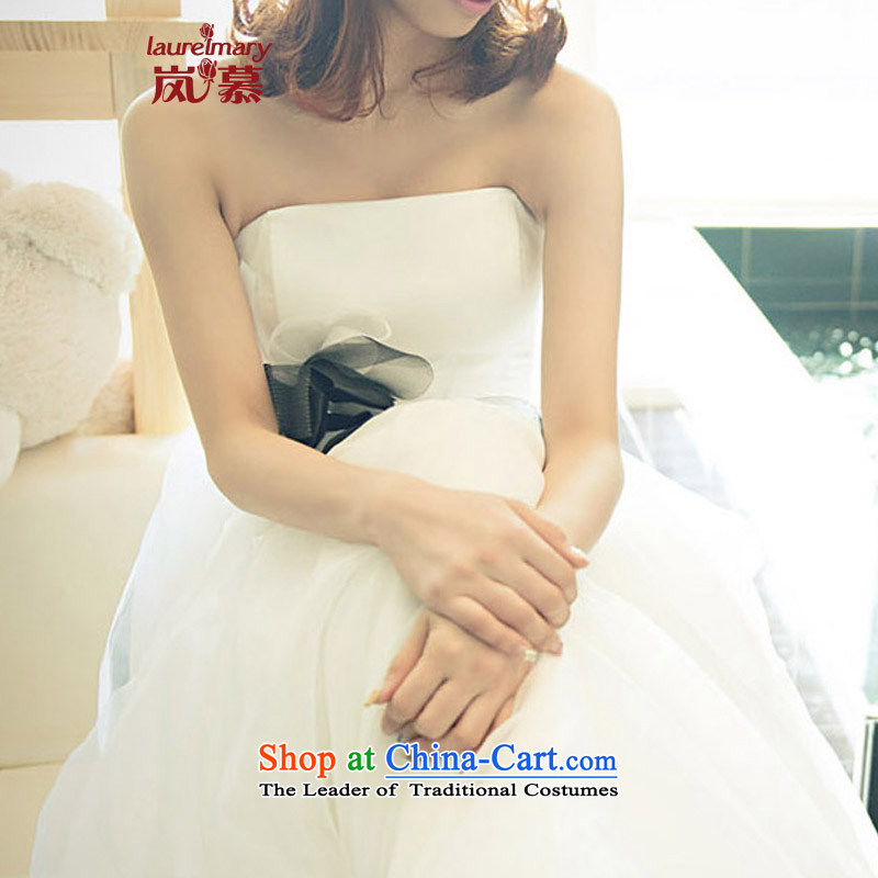 The sponsors of the 2015 New LAURELMARY, Korean lovely anointed chest Bow Tie Foutune of video thin gauze crimping A swing skirt to align the tail wedding pure white XL(B=95/W=79), included the , , , shopping on the Internet