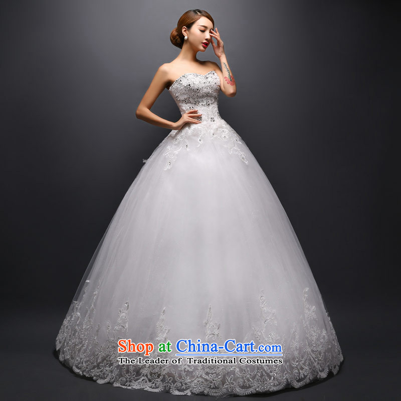 Love of the overcharged by 2015 new diamond wiping the chest wedding continental bride white dresses fall to align the Sau San white XS, love of the overcharged shopping on the Internet has been pressed.