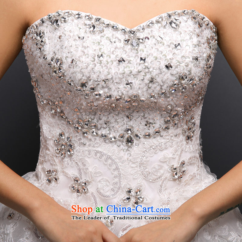 Love of the overcharged by 2015 new diamond wiping the chest wedding continental bride white dresses fall to align the Sau San white XS, love of the overcharged shopping on the Internet has been pressed.