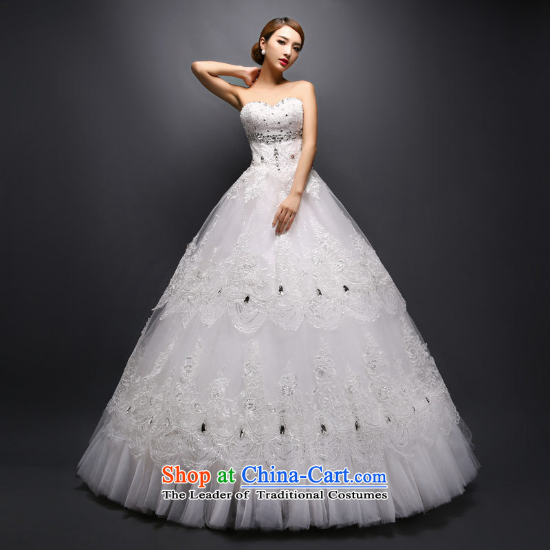 Love of the life of the new Korean version of 2015, Mary Magdalene Chest straps to align the bride winter wedding dresses and stylish graphics thin white XXL, love of the overcharged shopping on the Internet has been pressed.