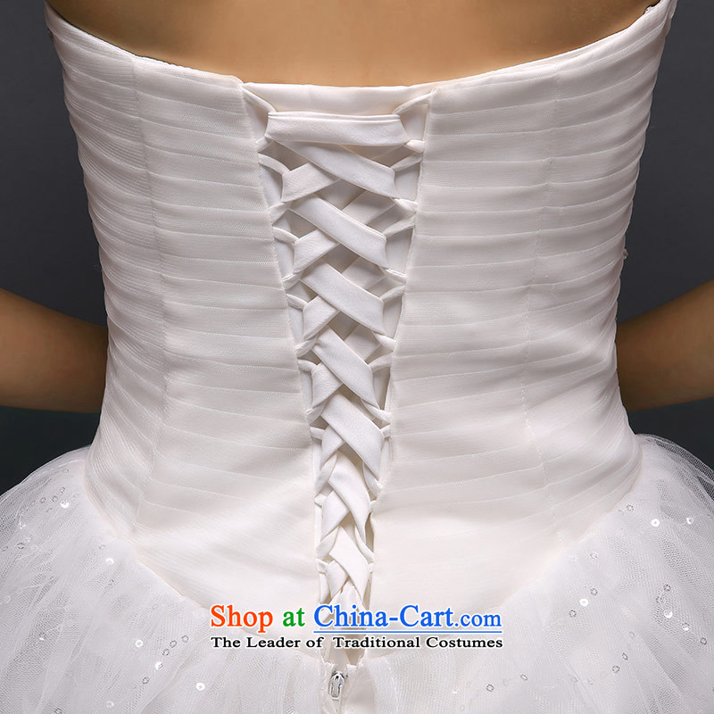 Love of the overcharged 2015 new stylish Korean heart-shaped anointed chest water drilling video thin wedding dresses tailored White XL, love of the overcharged shopping on the Internet has been pressed.