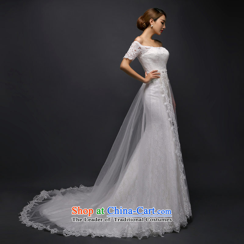Love of the life of the new Korean 2015 word lace shoulder straps Foutune of Sau San crowsfoot wedding tail stylish tail XL, love of the overcharged shopping on the Internet has been pressed.