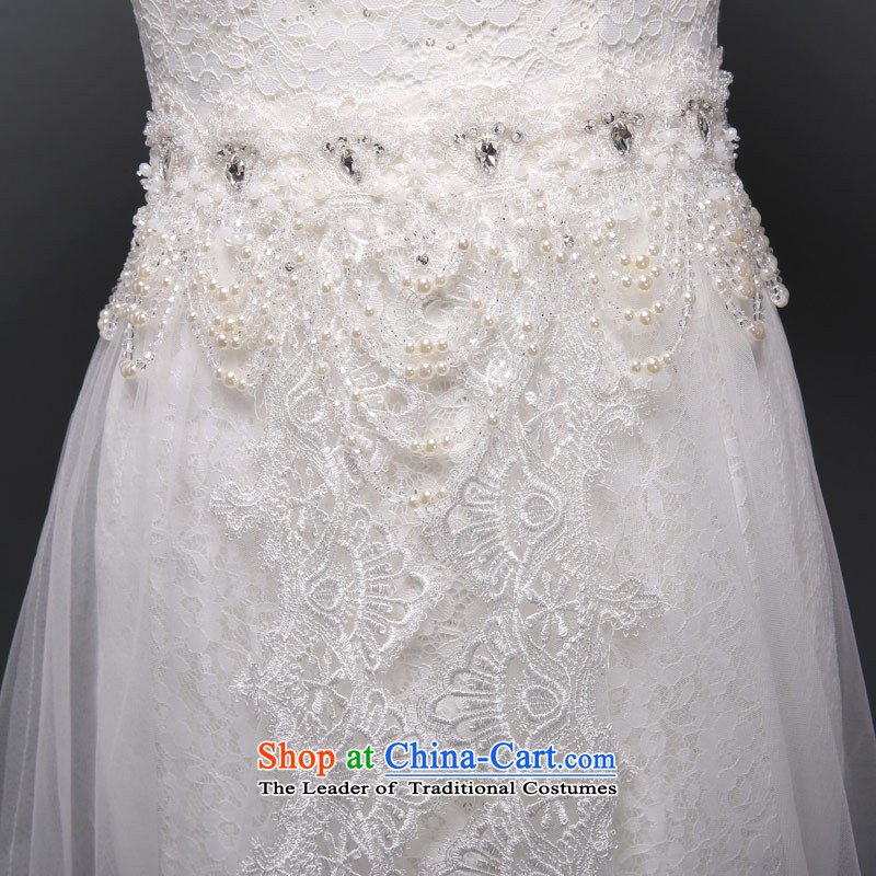 Love of the life of the new Korean 2015 word lace shoulder straps Foutune of Sau San crowsfoot wedding tail stylish tail XL, love of the overcharged shopping on the Internet has been pressed.