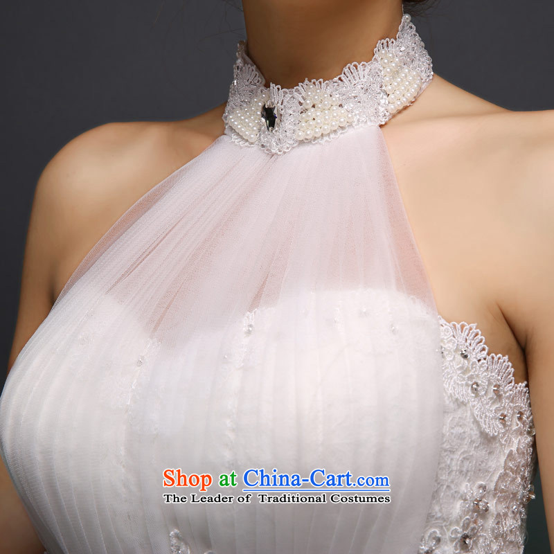 Love of the overcharged by 2015 new wedding dress Korean modern history hang tail wedding lace foutune straps Sau San Crowsfoot White XL, love of the overcharged shopping on the Internet has been pressed.