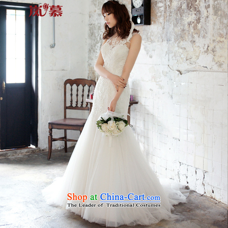 The sponsors of the 2015 New LAURELMARY, Korean elegant round-neck collar lace Foutune of Sau San package and to align the dream crowsfoot trailing back wedding pure white Custom Size (please contact Customer Service), included the , , , shopping on the I