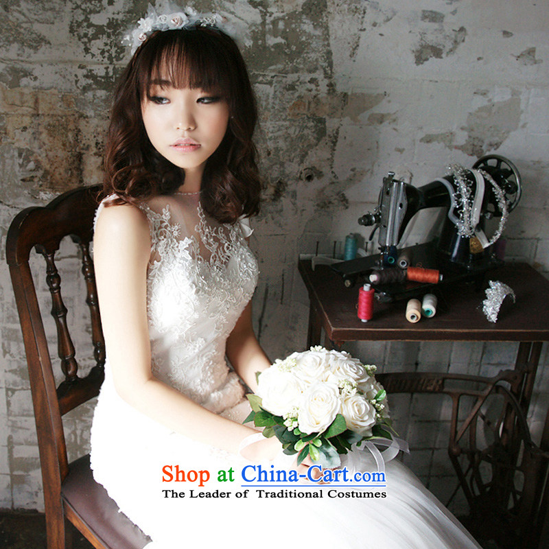 The sponsors of the 2015 New LAURELMARY, Korean elegant round-neck collar lace Foutune of Sau San package and to align the dream crowsfoot trailing back wedding pure white Custom Size (please contact Customer Service), included the , , , shopping on the I