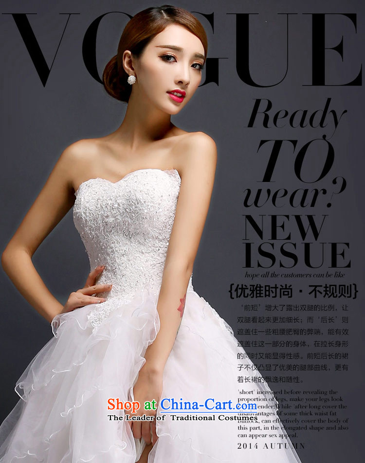 Love of the life of the new 2015 Short long after wedding short stylish and chest straps Sau San wedding dress female white tailor-made exclusively any pictures, prices, brand platters! The elections are supplied in the national character of distribution, so action, buy now enjoy more preferential! As soon as possible.