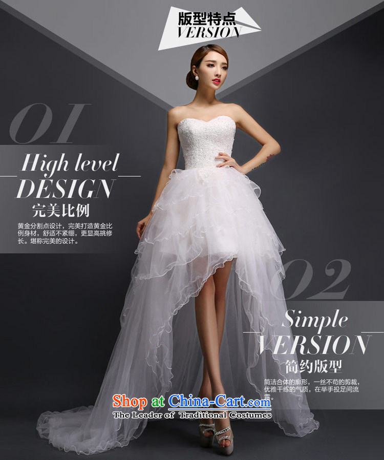 Love of the life of the new 2015 Short long after wedding short stylish and chest straps Sau San wedding dress female white tailor-made exclusively any pictures, prices, brand platters! The elections are supplied in the national character of distribution, so action, buy now enjoy more preferential! As soon as possible.