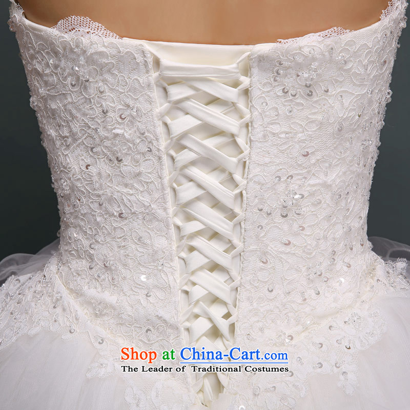 Love of the life of the new 2015 Short long after wedding short stylish and chest straps Sau San wedding dress female white tailor-made exclusively the concept of love of the overcharged shopping on the Internet has been pressed.