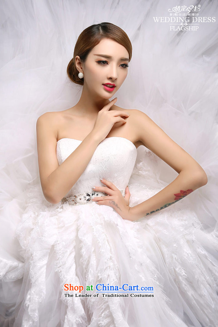 Love of the overcharged Korean sweet princess straps wedding feather pregnant women after long front stub small trailing white M 2015 autumn and winter picture, prices, brand platters! The elections are supplied in the national character of distribution, so action, buy now enjoy more preferential! As soon as possible.