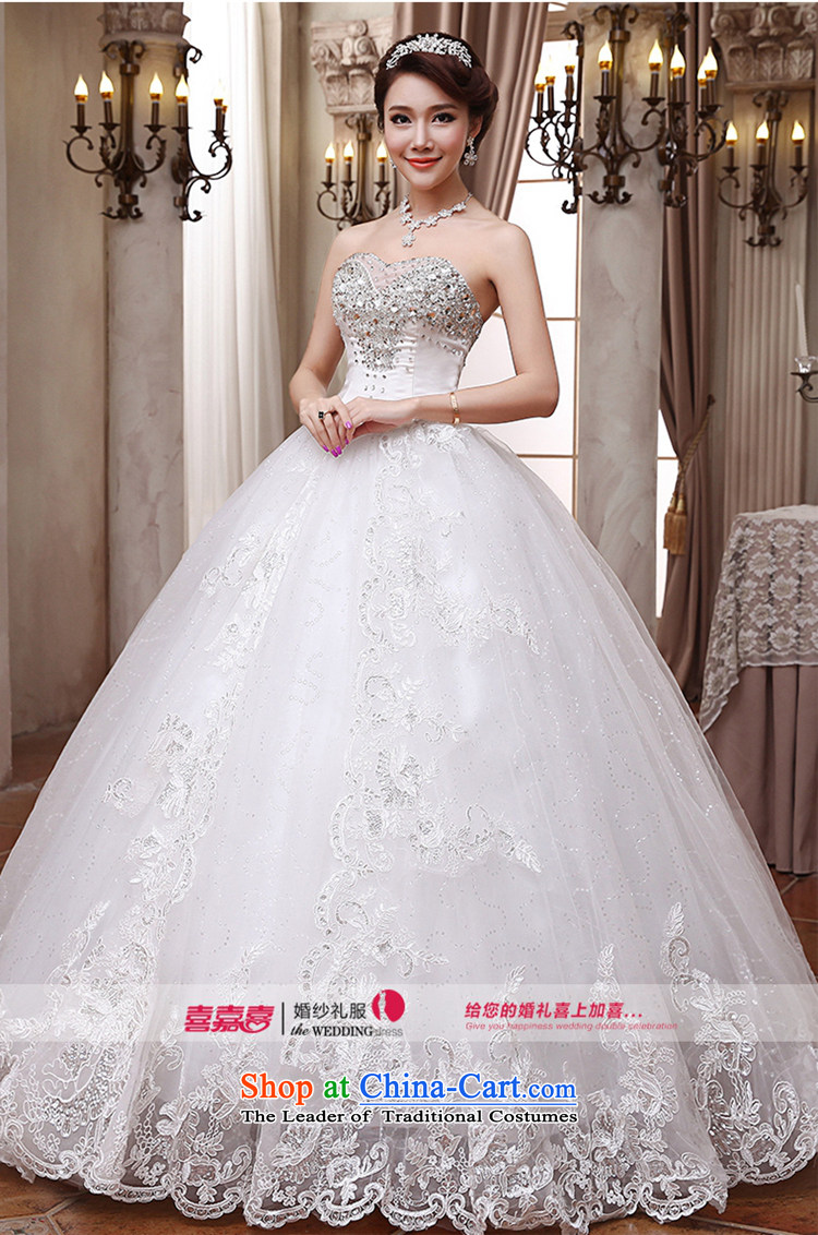 Hei Kaki wedding dresses 2015 New White breast tissue Korean beauty of diamond ornaments and chest straps to wedding ivory L picture, prices, brand platters! The elections are supplied in the national character of distribution, so action, buy now enjoy more preferential! As soon as possible.