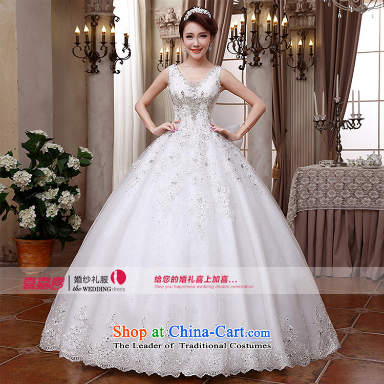 Hei Kaki wedding dresses 2015 new shoulders V-Neck Korean brides bow tie straps to align the diamond wedding ivory L picture, prices, brand platters! The elections are supplied in the national character of distribution, so action, buy now enjoy more preferential! As soon as possible.