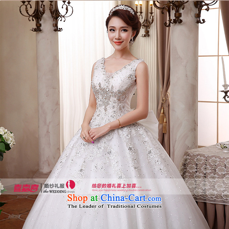 Hei Kaki wedding dresses 2015 new shoulders V-Neck Korean brides bow tie straps to align the diamond wedding ivory L picture, prices, brand platters! The elections are supplied in the national character of distribution, so action, buy now enjoy more preferential! As soon as possible.