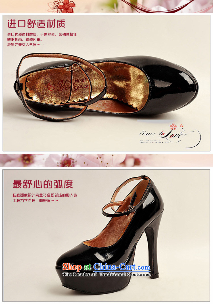 Flower angel girl single shoes Cayman 2014 new varnished leather, smooth sparkling, luxury waterproof shoes marriage bride desktop black shoes, round head high heels 39 pictures, prices, brand platters! The elections are supplied in the national character of distribution, so action, buy now enjoy more preferential! As soon as possible.