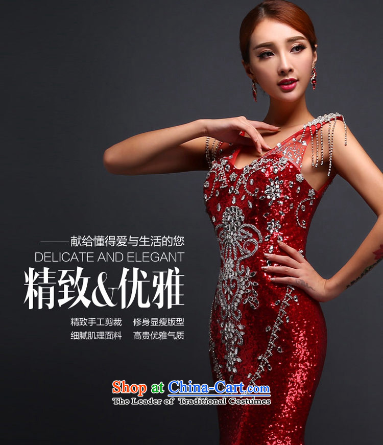 Love of the overcharged by 2015 new bride services on-chip bows crowsfoot tail autumn and winter new banquet dress wedding V-Neck Diamond red XL Photo, prices, brand platters! The elections are supplied in the national character of distribution, so action, buy now enjoy more preferential! As soon as possible.