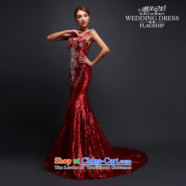 Love of the overcharged by 2015 new bride services on-chip bows crowsfoot tail autumn and winter new banquet dress wedding V-Neck Diamond red XL Photo, prices, brand platters! The elections are supplied in the national character of distribution, so action, buy now enjoy more preferential! As soon as possible.