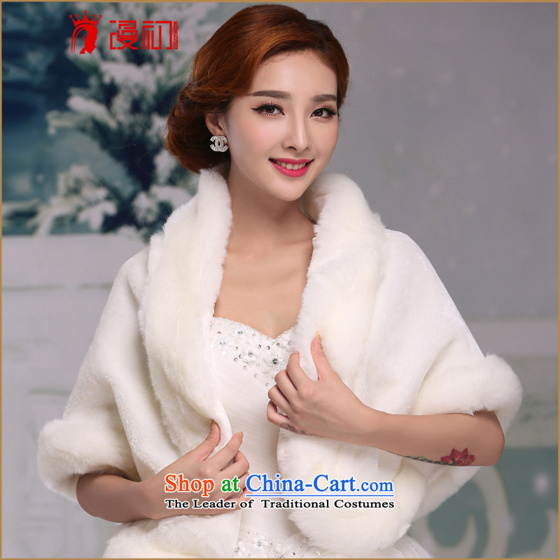 The beginning of the new definition of autumn and winter bride welcome drink marriage rough edges wedding dresses increase wedding dresses warm white shawl, spilling gross beginning , , , shopping on the Internet