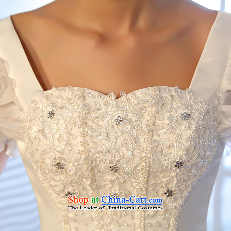 The privilege of serving-leung 2015 new bride Korean Foutune of video thin package shoulder larger mm thick custom wedding dresses white 6XL, honor services-leung , , , shopping on the Internet