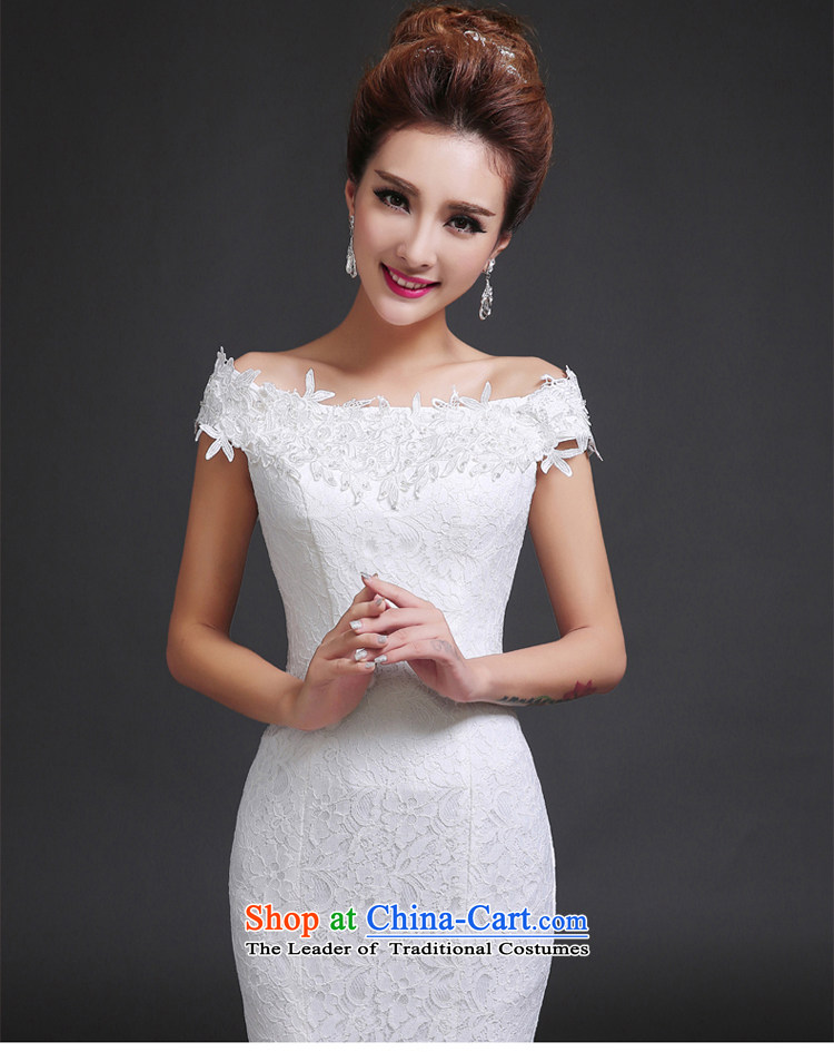 7 Color 7 tone Korean new stylish one 2015 Field shoulder crowsfoot video thin lace retro large tie bride wedding dresses H046 white L picture, prices, brand platters! The elections are supplied in the national character of distribution, so action, buy now enjoy more preferential! As soon as possible.