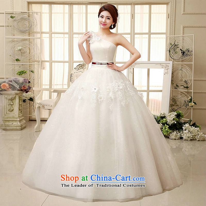 Yet, a wedding dresses shoulder bon bon skirt small Qingxin flowers to align manually stylish wedding xs1020 White M naoji a , , , shopping on the Internet
