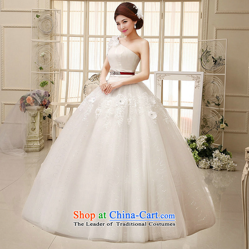 Yet, a wedding dresses shoulder bon bon skirt small Qingxin flowers to align manually stylish wedding xs1020 White M naoji a , , , shopping on the Internet