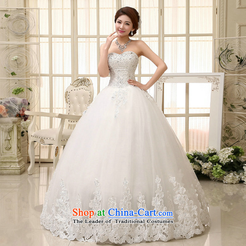 Yet, a new paragraph wedding dresses Korean Princess Bride sweet align with chest elegant straps xl wedding xs1019 white S naoji a , , , shopping on the Internet