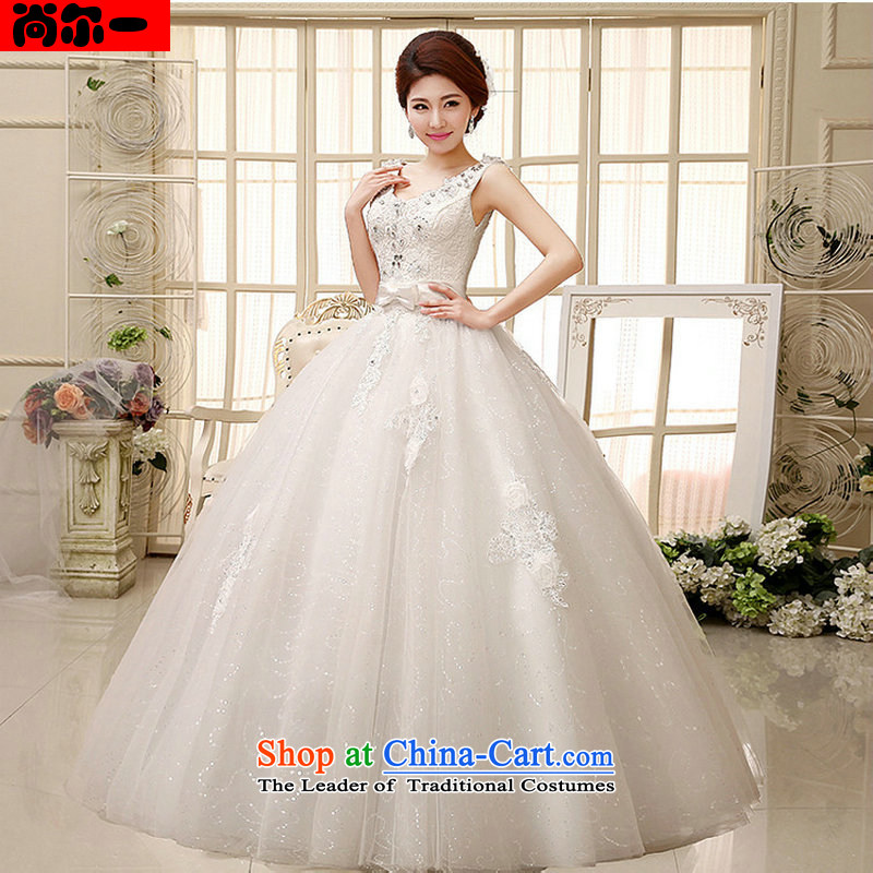 Yet, a high standard and style water-soluble lace booking drill and sexy shoulders V-Neck bride wedding dresses xs1018 White?XL