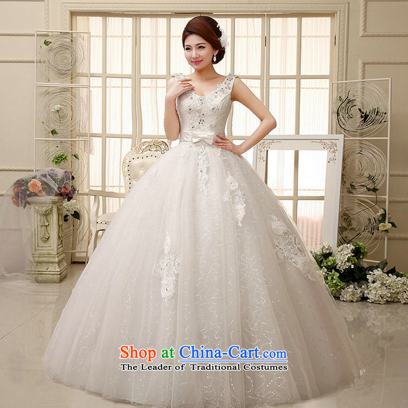 Yet, a high standard and style water-soluble lace booking drill and sexy shoulders V-Neck bride wedding dresses xs1018 White XL, yet a , , , shopping on the Internet