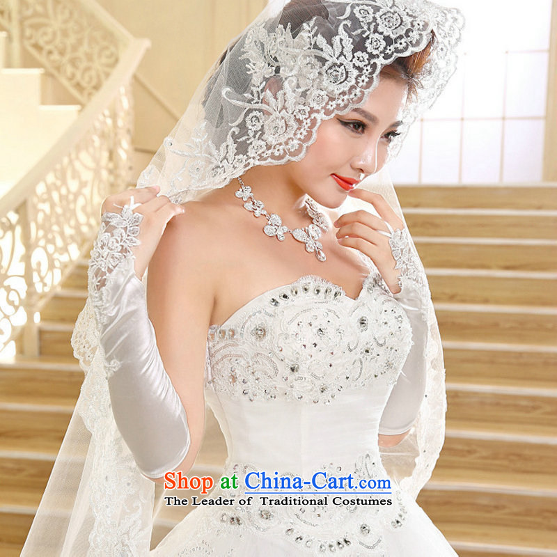 Yet, a wedding dresses new Korean long tail and chest lace tail wedding xs1017 white XXL, naoji a , , , shopping on the Internet