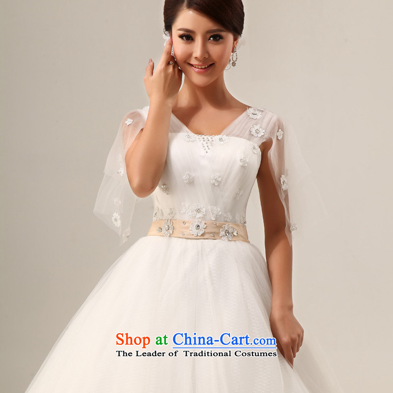 The privilege of serving-leung 2015 new bride straps Korean Top Loin of pregnant women shoulder wedding dresses package for larger thick MM white 7XL, custom services-Leung has been pressed to online shopping