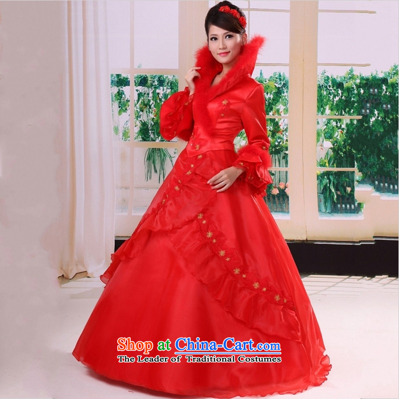 Yong-yeon and elegant atmosphere of winter clothing clip 2015 Cotton wedding dresses long-sleeved winter) wedding dresses red 4,026 red , L, and Yim-yong , , , shopping on the Internet