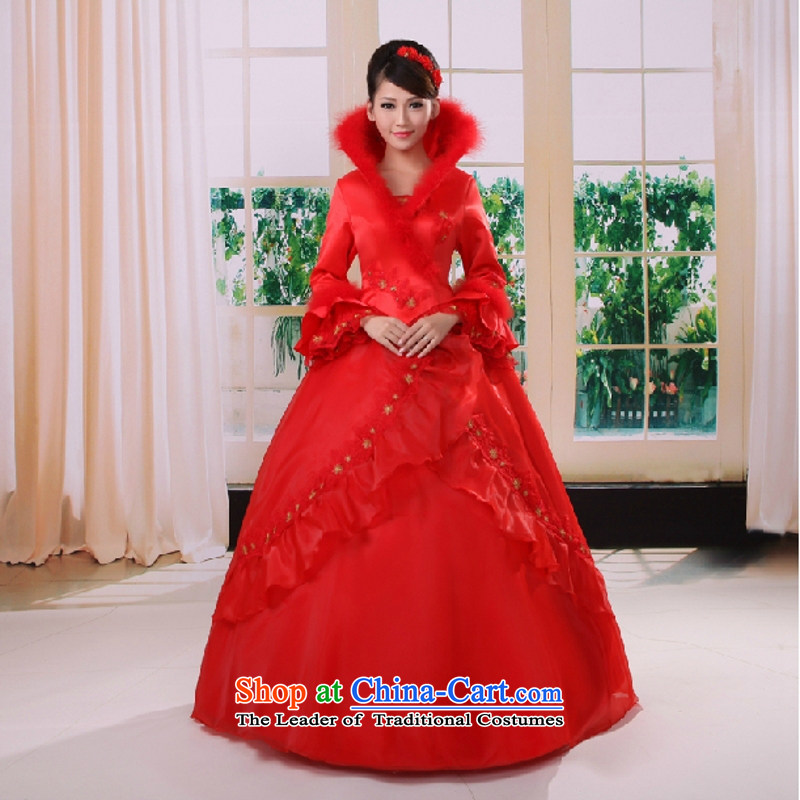 Yong-yeon and elegant atmosphere of winter clothing clip 2015 Cotton wedding dresses long-sleeved winter) wedding dresses red 4,026 red , L, and Yim-yong , , , shopping on the Internet