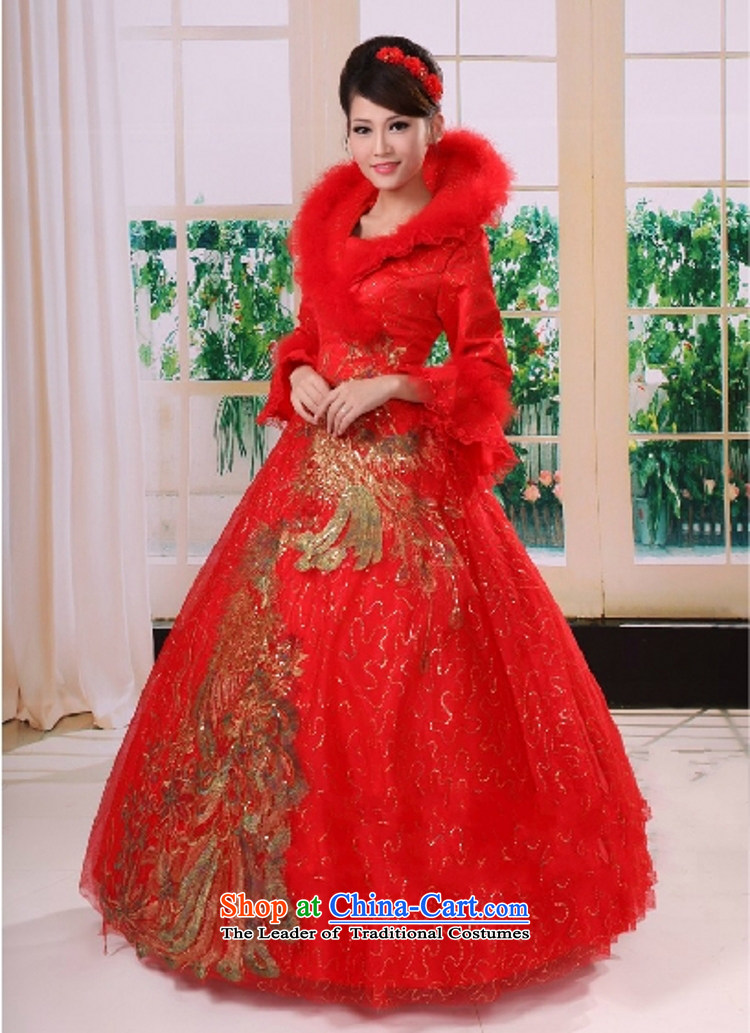 Yong-yeon and 2015 New autumn and winter wedding dress winter long-sleeved gross collar for winter wedding warm wedding dresses 4014 White XXL picture, prices, brand platters! The elections are supplied in the national character of distribution, so action, buy now enjoy more preferential! As soon as possible.