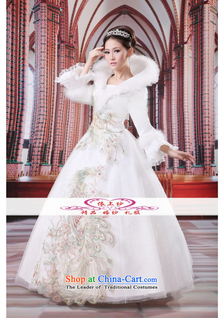 Yong-yeon and 2015 New autumn and winter wedding dress winter long-sleeved gross collar for winter wedding warm wedding dresses 4014 White XXL picture, prices, brand platters! The elections are supplied in the national character of distribution, so action, buy now enjoy more preferential! As soon as possible.
