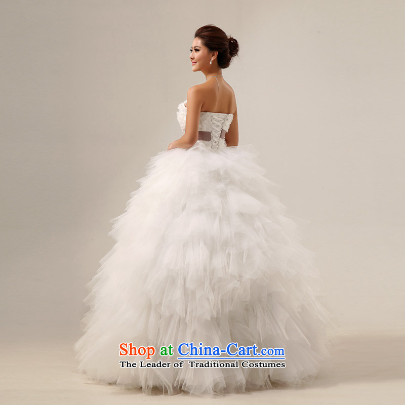 The privilege of serving the new 2015-leung and Chest Flower sweet to align with the princess bon bon wedding dresses white hotel , L, a service-leung , , , shopping on the Internet