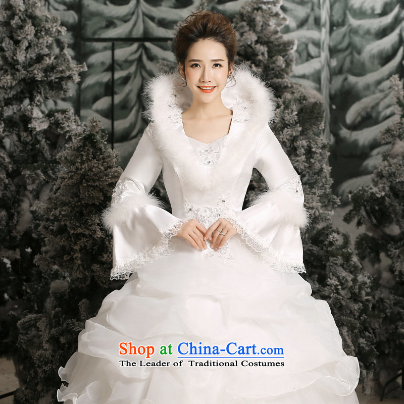 Yong-yeon and wedding winter 2015 new Korean wedding winter long-sleeved gross for thick winter) cotton wedding made no size white replacement, and Yim-yong , , , shopping on the Internet