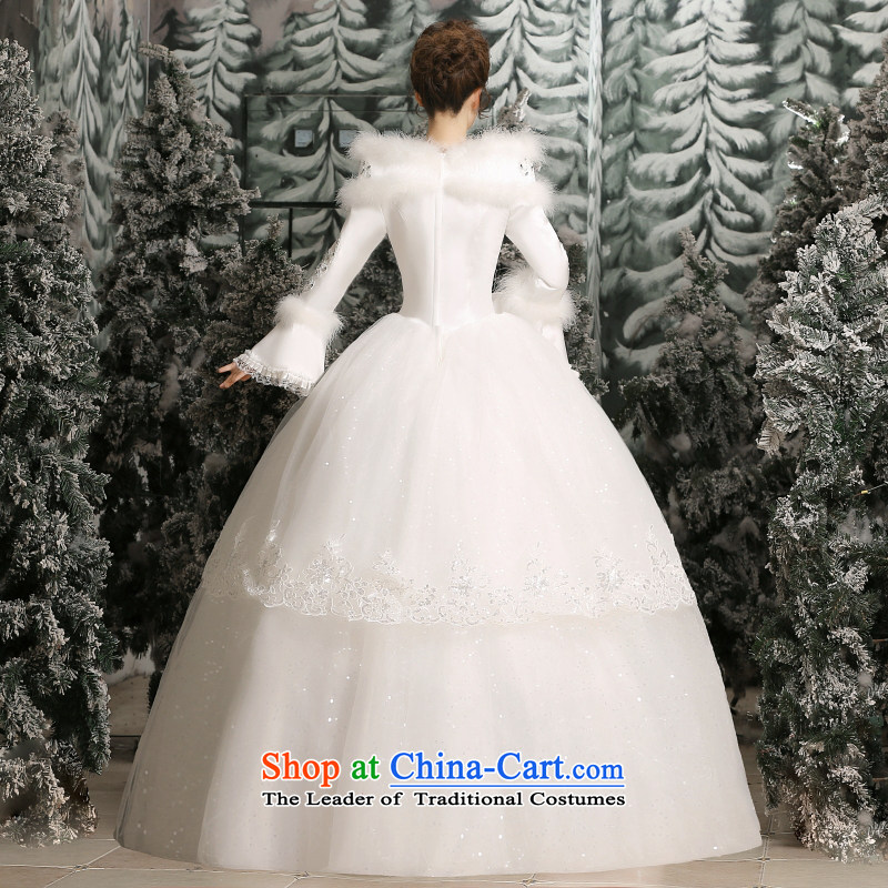 Yong-yeon and wedding winter 2015 new Korean wedding winter long-sleeved gross for thick winter) cotton white wedding , L, Yong-yeon and shopping on the Internet has been pressed.
