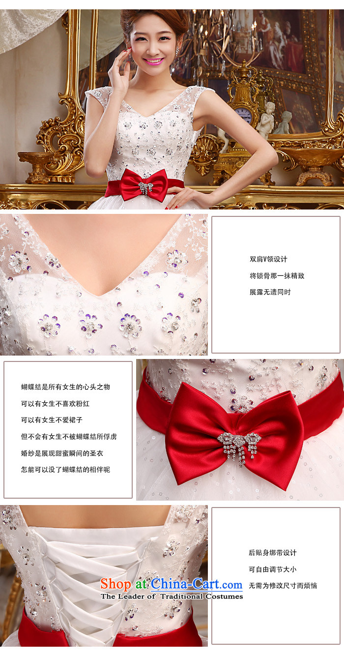 The privilege of serving-leung 2015 new marriages stylish shoulders V-Neck Red Butterfly Garden to align bon bon skirt White XXL pictures wedding, prices, brand platters! The elections are supplied in the national character of distribution, so action, buy now enjoy more preferential! As soon as possible.